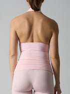 Women's Halter Neck Deep V Crop Top