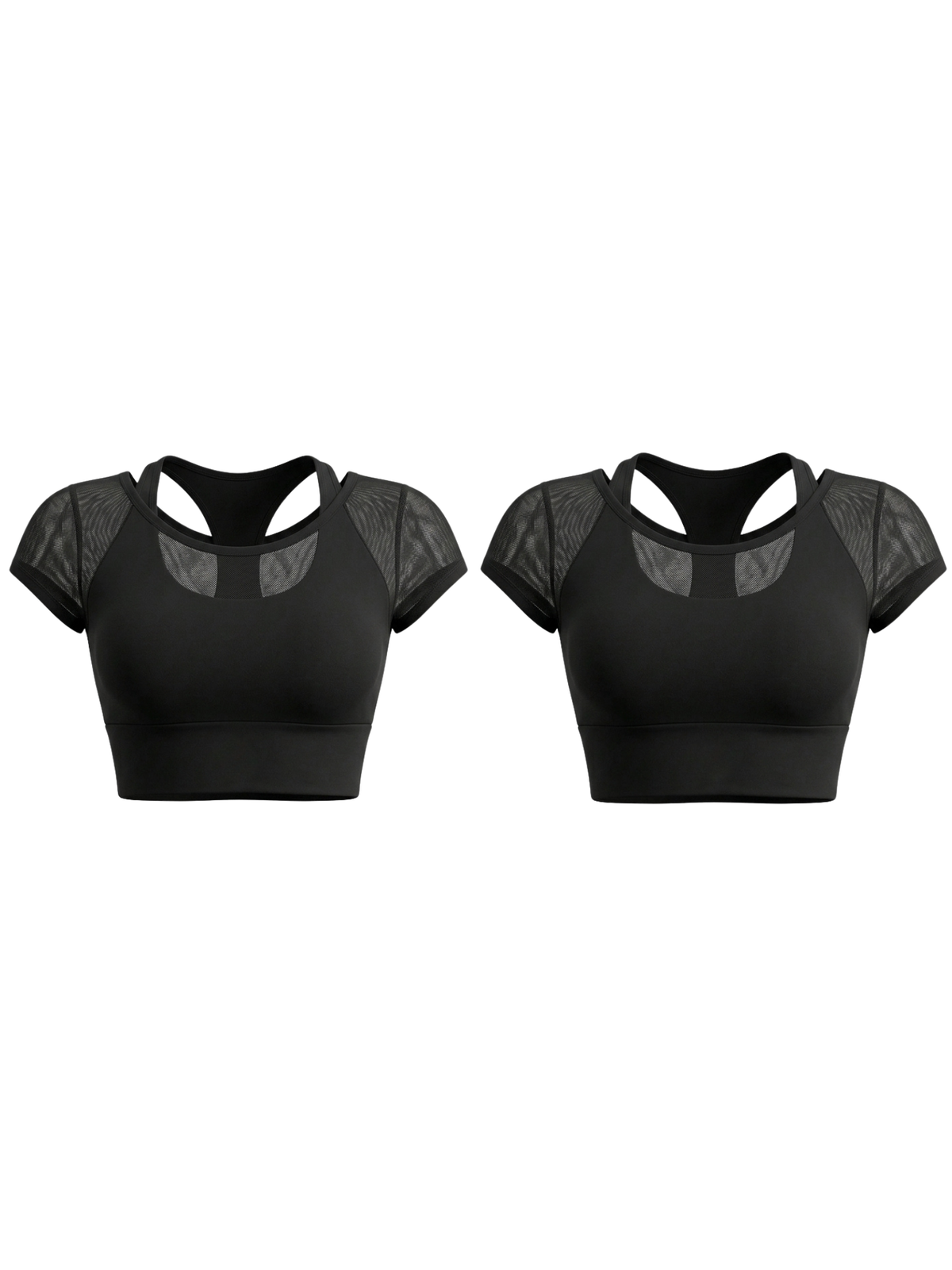 Mesh Breathable Yoga Short Sleeves