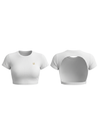 Backless With Pads Cropped Short Sleeves