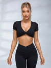 Twist Hollow Out Short Sleeves