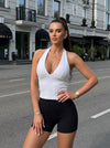 V Collar Backless Tank