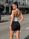 V Collar Backless Tank