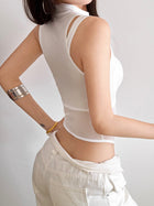 Mesh Corset Sleeveless Crop Top