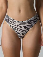 Tiger Stripe High-Waist Thong Panty
