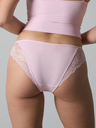 Lace Trim Mid-Rise Panties