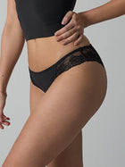 Lace Trim Mid-Rise Panties