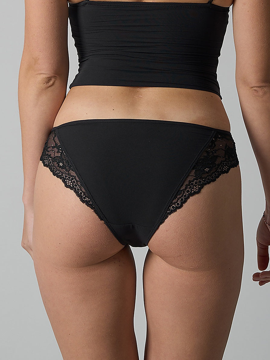 Lace Trim Mid-Rise Panties