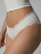 Women's High Waist Lace Trim Modal Briefs