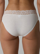 Low-Rise Lace Trim Cotton Blend Briefs