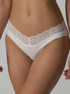 Low-Rise Lace Trim Cotton Blend Briefs