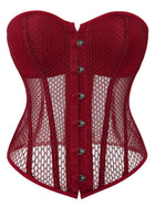 Sheer Mesh Strapless Corset Top