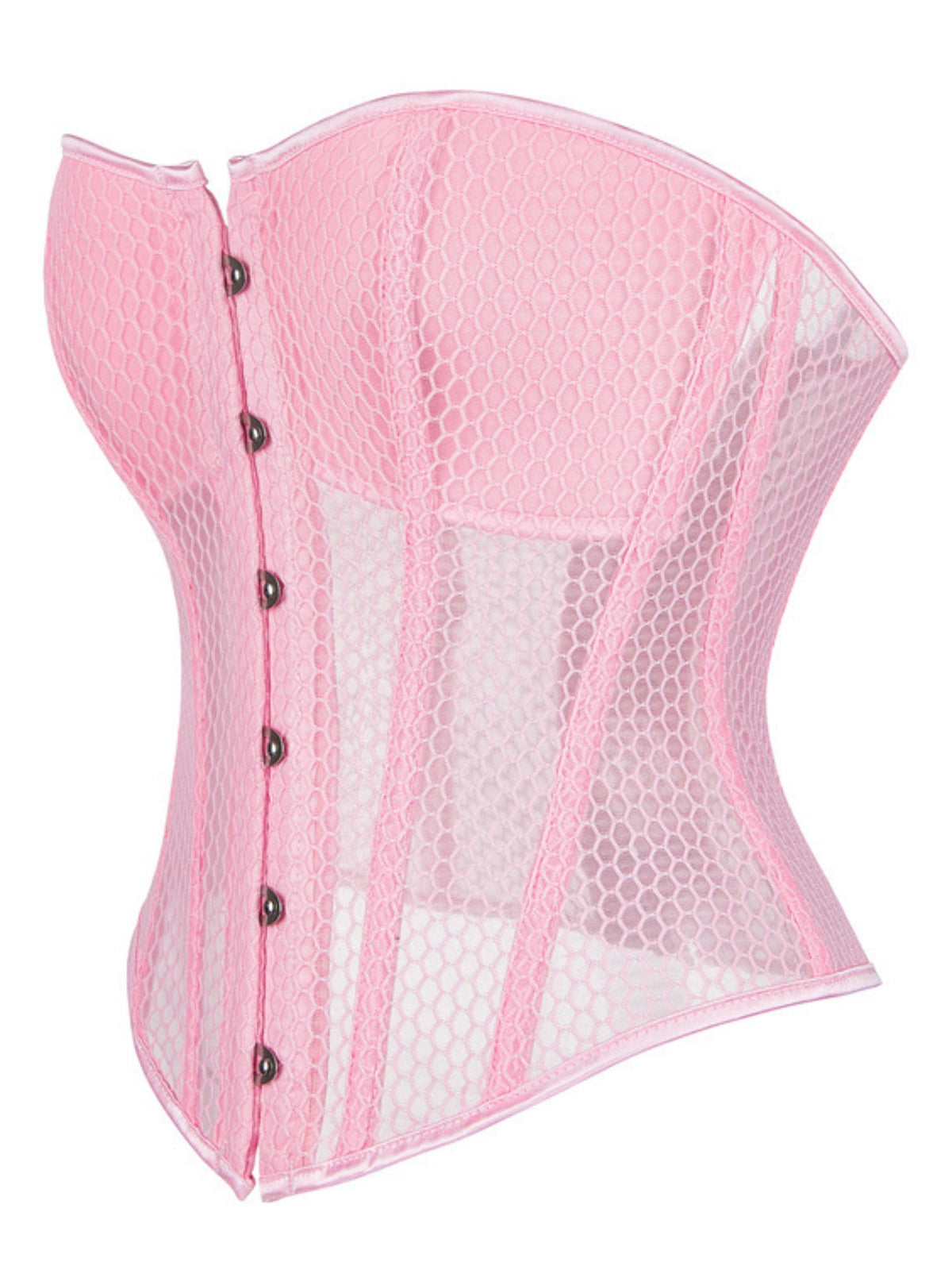 Sheer Mesh Strapless Corset Top