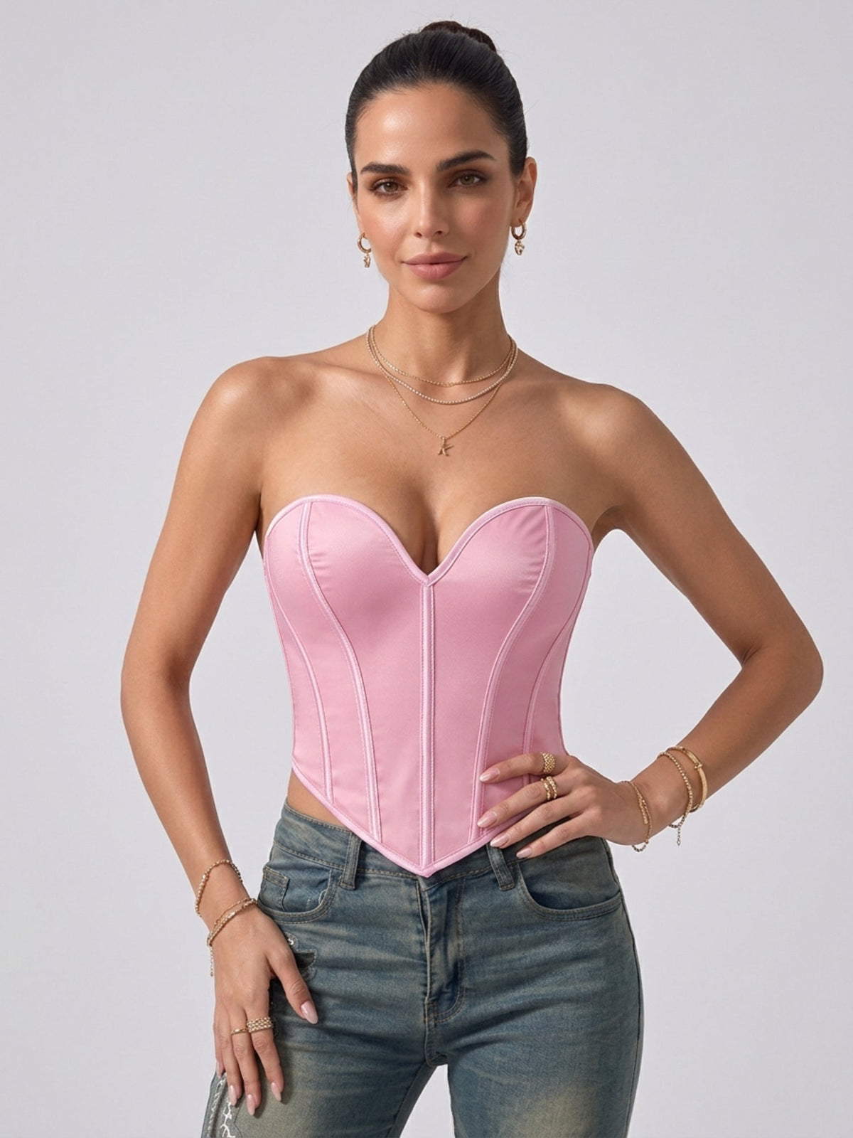 Sculpting Strapless Sweetheart Corset Top