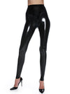 ZASUWA Female Glossy Faux Leather Zipper Leggings