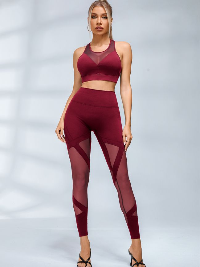 Sexy Sheer Mesh Hip-lift Tracksuit