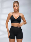 Deep V Collar Backless Sports Bras