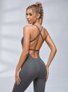 Cross Back Adjustable Strap Jumpsuit