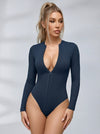 Zipper Long Sleeves Bodysuit