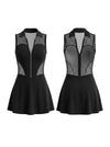 Mesh Half-Zip Tennis Dress