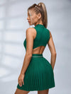 Zipper Backless Tennis Dress