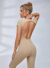 Sexy Backless U Collar Jumpsuit