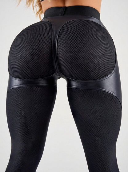 Fly-Eye Fishnet Breathable Booty Leggings