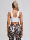 Leopard Deep V Back Scrunch Bum Leggings
