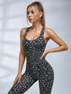Leopard Print Backless Jumpsuit