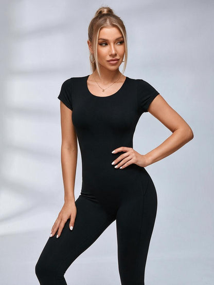 Sexy Backless U Collar Jumpsuit