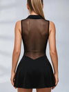 Mesh Half-Zip Tennis Dress