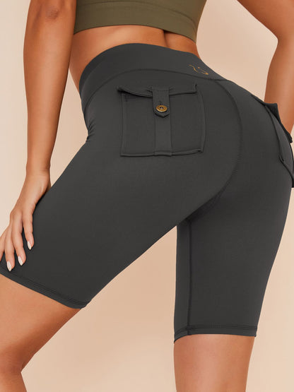 Pockets Spandex Gym Booty Cargo Shorts
