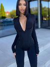 ❤ZASUWA Female Push-up Zipper Peach Booty Jumpsuit