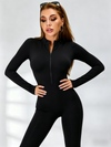 Zipper Hip-lift Jumpsuit