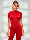 Sexy Backless Zipper Scrunch Bum Jumpsuit