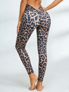 Leopard Deep V Back Scrunch Bum Shorts