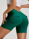 ZASUWA Female Deep V Back Pocket Scrunch Bum Booty Shorts
