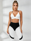 Contrast Color Push Up Tracksuit