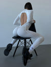 ZASUWA Female Backless Heart Cutout Jumpsuits