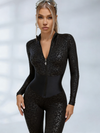ZASUWA Female Leopard Print Corset Jumpsuit