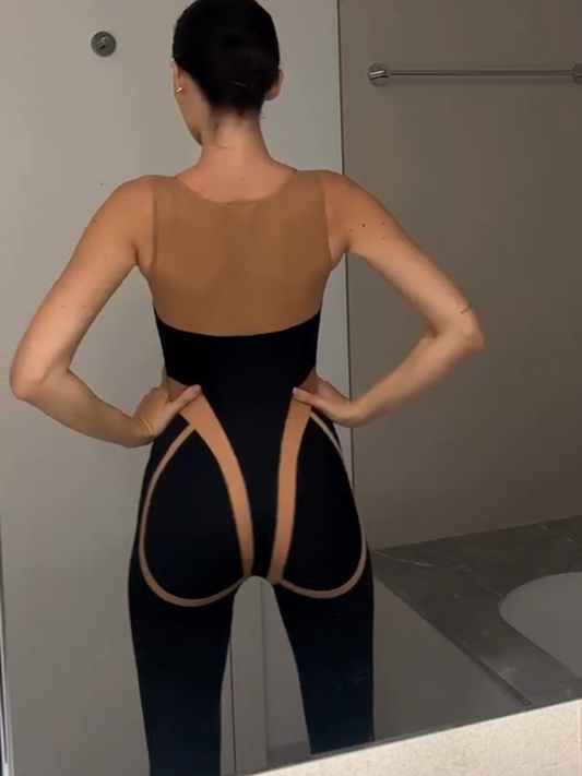 🖤ZASUWA Female Sexy Sheer Mesh Jumpsuit