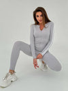 ZASUWA Female Contrast Color Stripes Zipper Jumpsuit