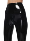 ZASUWA Female Glossy Faux Leather Zipper Leggings