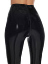 ZASUWA Female Glossy Faux Leather Zipper Leggings