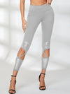 ZASUWA Female Cutout Mesh Cropped Leggings