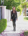 🖤ZASUWA Female PU Faux Leather Trendy Zippers Jumpsuits