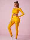 ZASUWA Female Long Sleeve Knit Seamless Fitness Long Sleeves