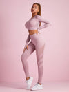 ZASUWA Female Long Sleeve Knit Seamless Fitness Long Sleeves