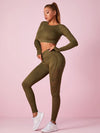 ZASUWA Female Long Sleeve Knit Seamless Fitness Long Sleeves