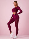 ZASUWA Female Long Sleeve Knit Seamless Fitness Long Sleeves