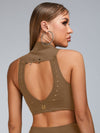 ZASUWA Female Cutout V Shape Waist Backless Skirt Suit
